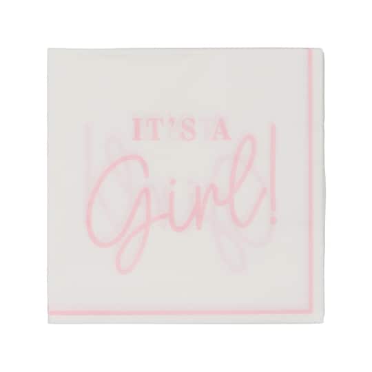 24 Packs: 20 ct. (480 total) It's a Girl Beverage Napkins by Celebrate It™